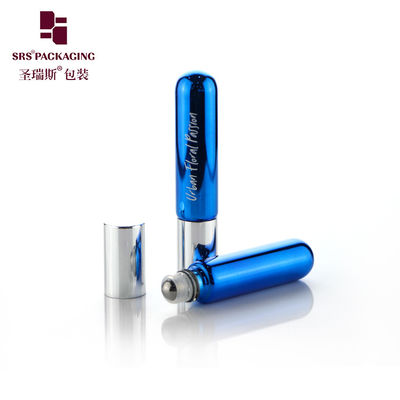 Contenedor Roll-On Azul Vacío de 6ml para Muestra de Perfume Aceite Esencial sin Fugas