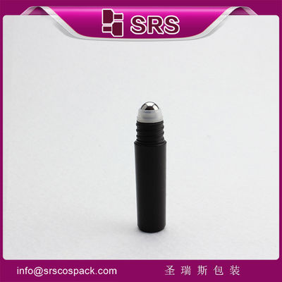 Botella de perfume roll-on negra a prueba de fugas para aceites esenciales