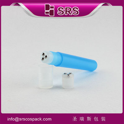nuevo producto botella de plástico de 15 ml vacía para crema de ojos con tres bolas