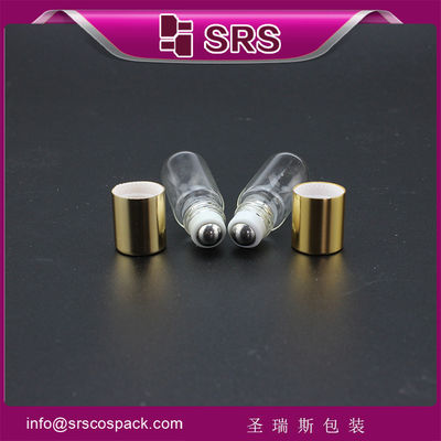 botella de cristal de bola de rodillo y botella de aceite esencial de 3 ml