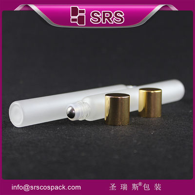 Botella de aceite esencial de vidrio congelado vacío y transparente de 12 ml