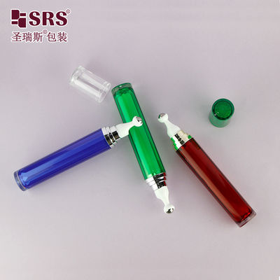 Botella de rodillo acrílica vacía para cosméticos de crema para ojos de 15 ml/20 ml con bola de acero inoxidable
