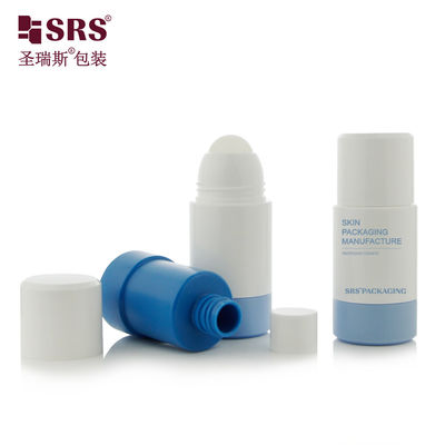 RPPE-50ML 75ML Pared doble de PP rollo recargable en botellas de desodorante bola hueca