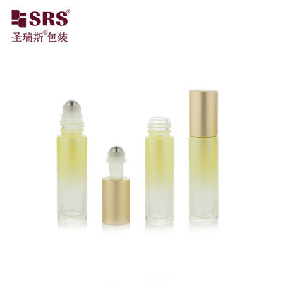 Botella aplicadora con bola rodante de vidrio de 10 ml BLPM-10ml con bola de acero inoxidable y tapa metálica