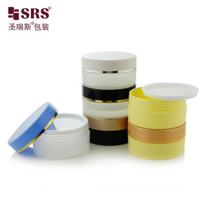 SRSQ-80g Cosmético PP Jar de plástico de pared única con tapa superior de tornillo