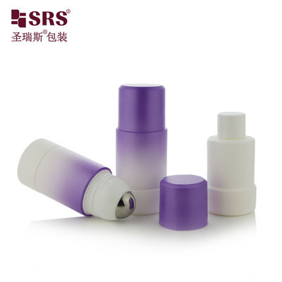 RPPE ((P) -50 ml 75 ml Gradient Purple Refultable Roll On Bottle Envasado en cilindro Envasado primario para contener gel desinfectante y desodorante