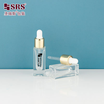D543-5ml 5ml-10ml Botella goteadora transparente y vacía Muestra gratuita con collar de oro Para compra a granel
