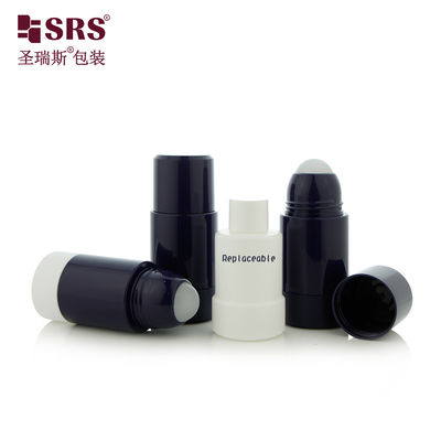 RPPE 50ml 75ml Botella Roll-On Recargable Negra Impresa Para Líquido Desodorante