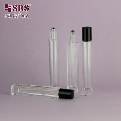 Fabrica de venta al por mayor de vidrio redondo transparente vacío en rollo de botella de 10 ml para aceites esenciales y perfumes