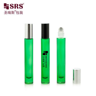 Botella de bola rodante de vidrio de 10 ml con forma redonda y sin fugas para perfume y aceite esencial