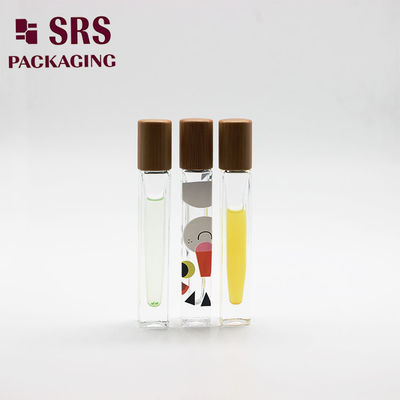 SRS Rollo de vidrio personalizado vacío en botella de 10 ml con pared gruesa de forma cuadrada