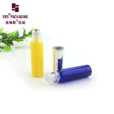 Bola de rodillo de botella de aceite esencial de vidrio de forma redonda de pared delgada de 5 ml