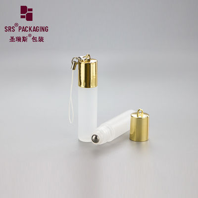 Botella de rollo de perfume blanco de plástico vacía mini cosmética de muestra gratis 5ml