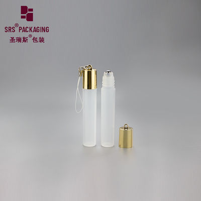 Rollo plástico vacío del mini perfume cosmético de la helada 7ml en la botella clara con el gancho